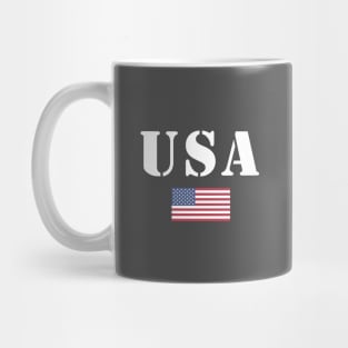 USA vintage Military With United States Flag Mug